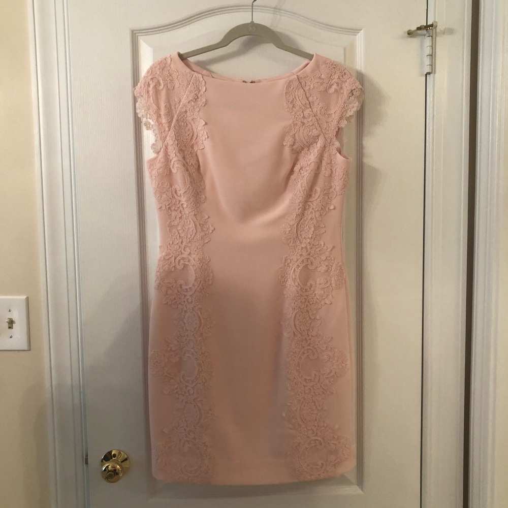 Blush pink Maggy London dress